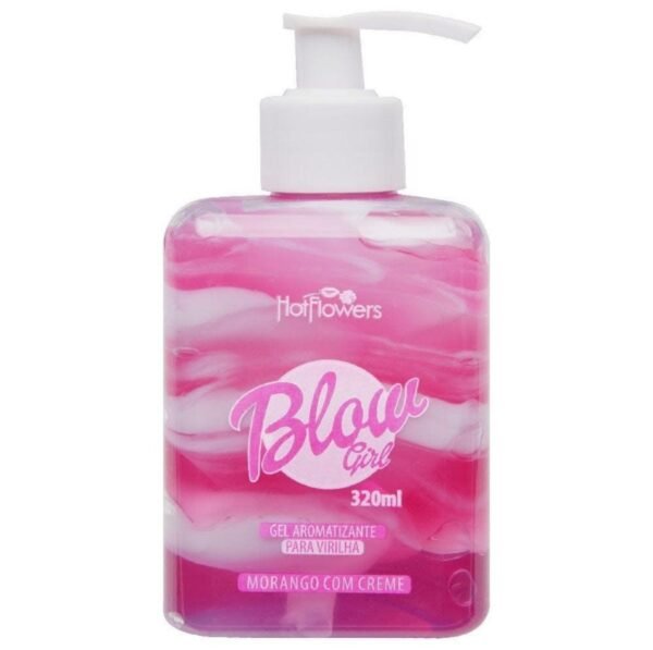 Blow Girl Gel Hidratante Beijável Para Virilha 320 ml - Aroma Morango com Creme