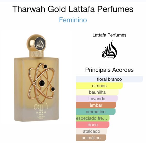 Tharwah Gold da Lattafa - 100ml - Perfume Árabe - Image 2