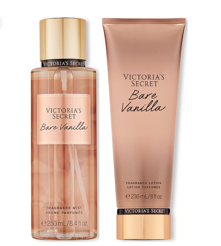 Kit Bare Vanilla Body Splash + Body Lotion Victoria's Secret Fragrância Baunilha
